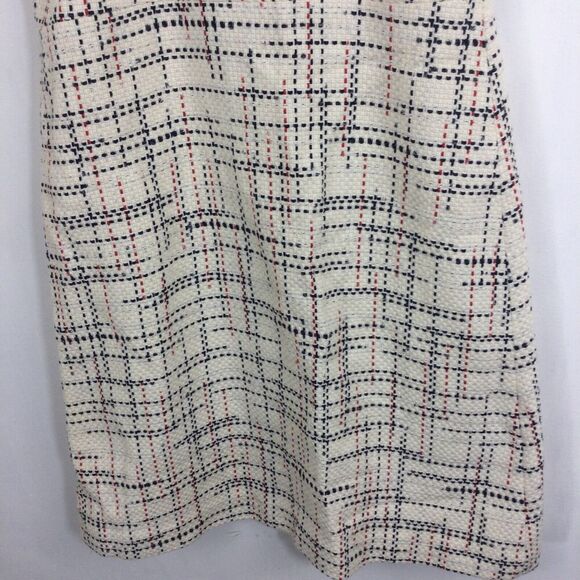Banana Republic Cream Ivory Italian Tweed Cross Front Dress Crea Red Size 10 NWT - Picture 3 of 12